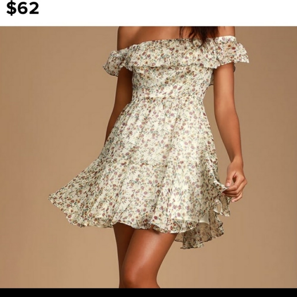 Lulu's XS Floral Off The Shoulder Dress